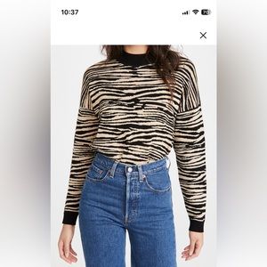 NWT! WAYF animal print zebra sweater